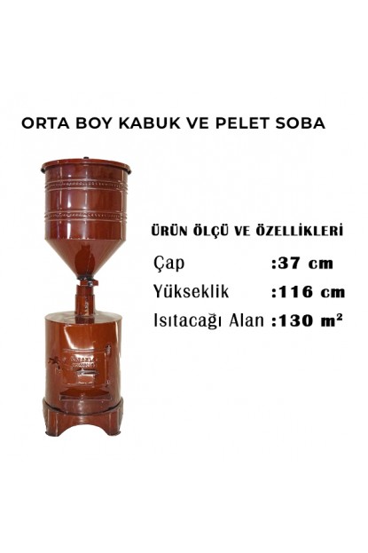 Orta Boy Kabuk ve Pelet Soba