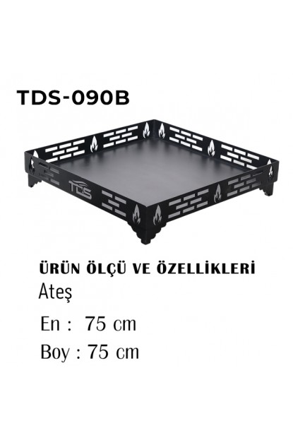 Şömine Döküm Alt Tabla 75x75