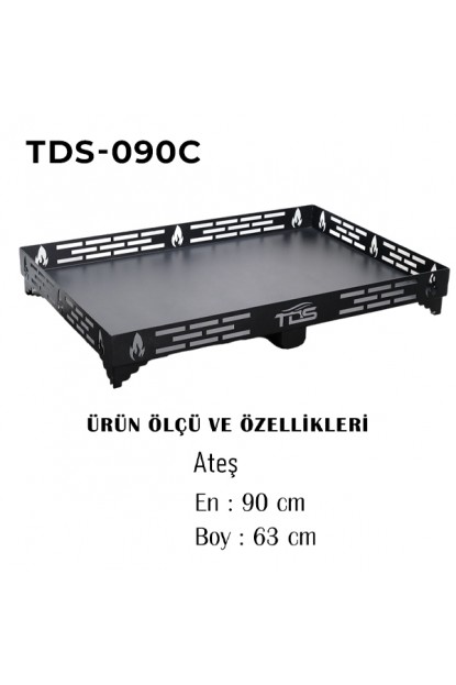 Şömine Döküm Alt Tabla 90x63